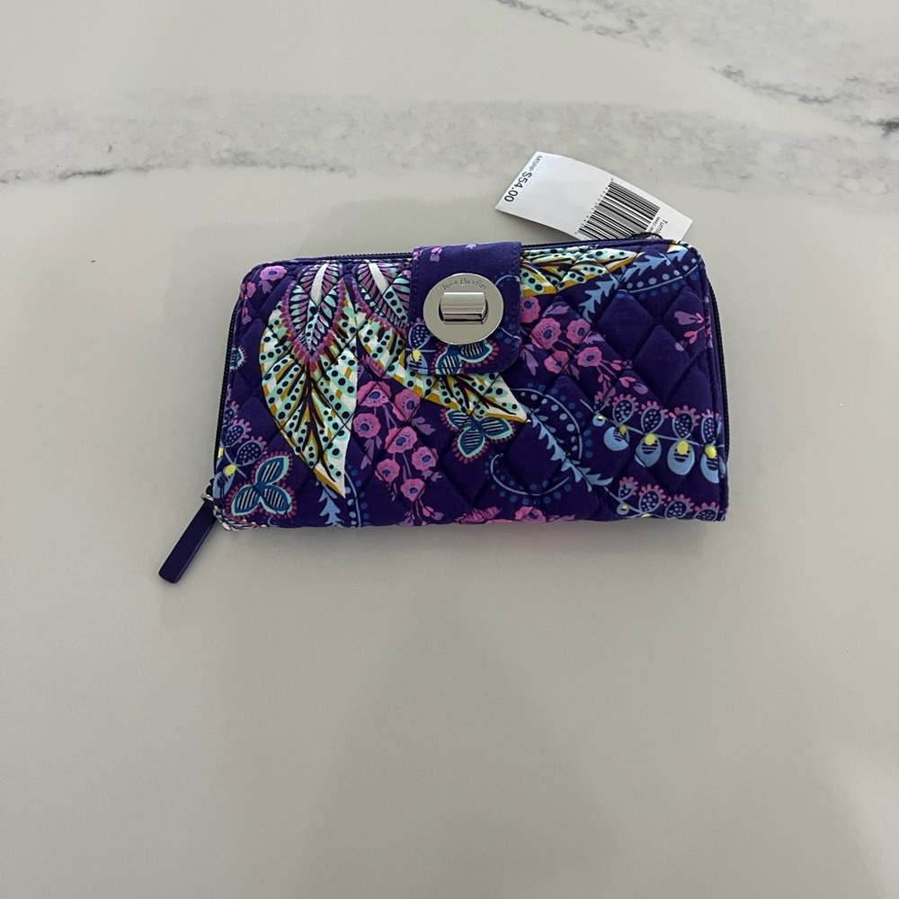 Vera Bradley Blue and Pink Floral Wallet